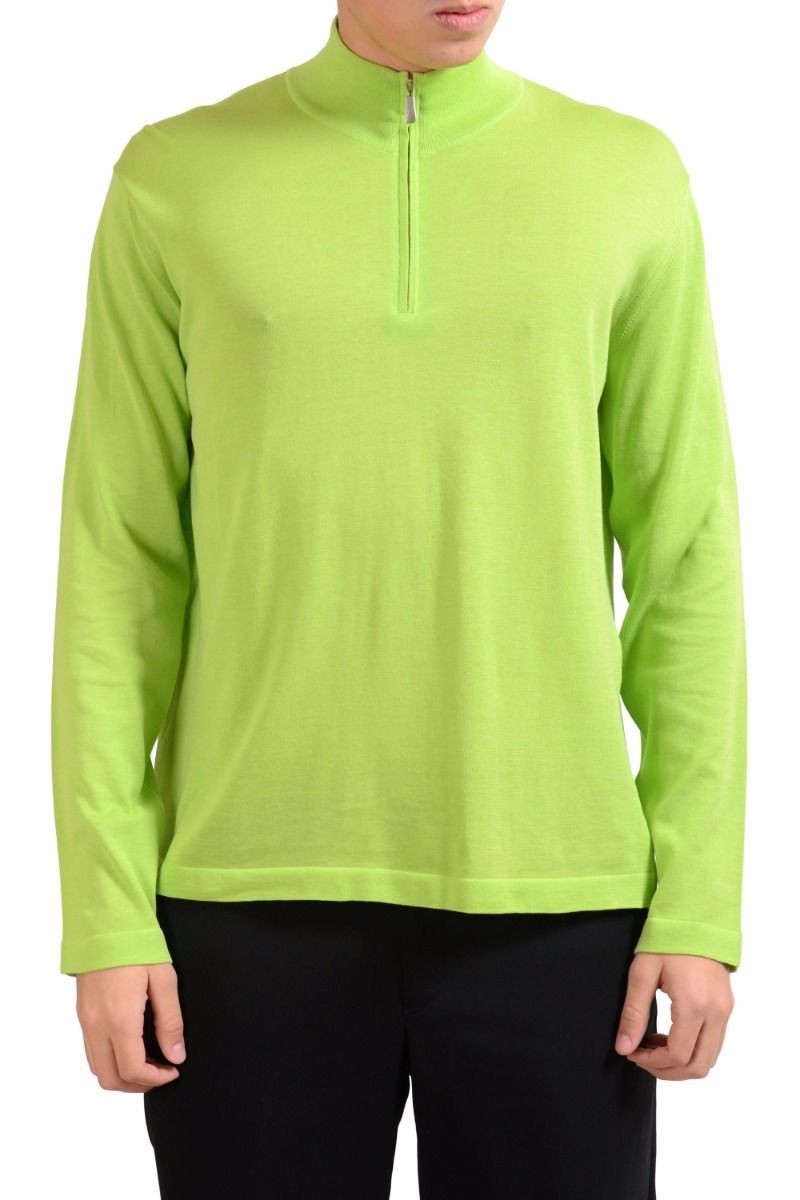 Мужской светло-зеленый пуловер Malo на молнии 1/2 US L IT 52