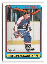 1990-91 Topps Greg Paslawski #154 Winnipeg Jets
