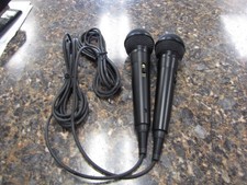 Vintage Pair of Dynamic Microphones - Black
