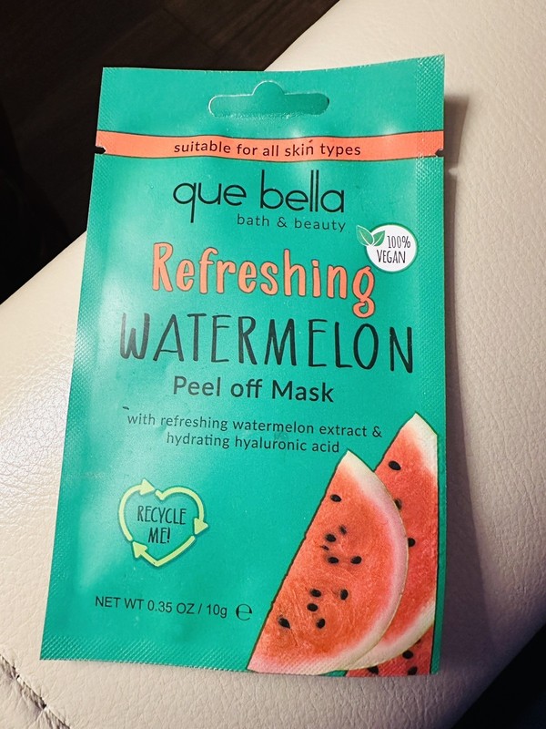 que bella peel off mask watermelon refreshing all skin types hydrating new