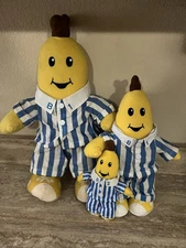 Vintage 1995 Tomy Bananas In Pajamas Plush Doll Cute Soft Toy Lot 3