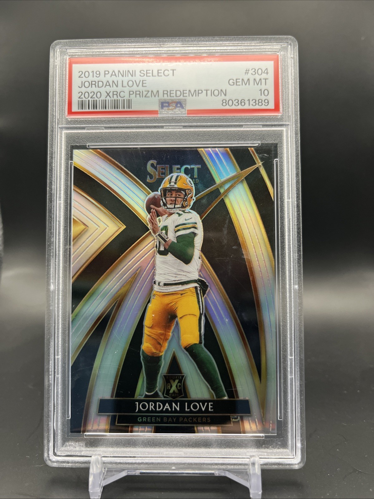 Jordan Love 2019 Panini Select #304 2020 Silver Prizm XRC RC PSA 10