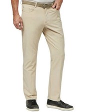 NWT Greg Norman Men  s Performance Dress Pants Stretch Waist Color : Beige