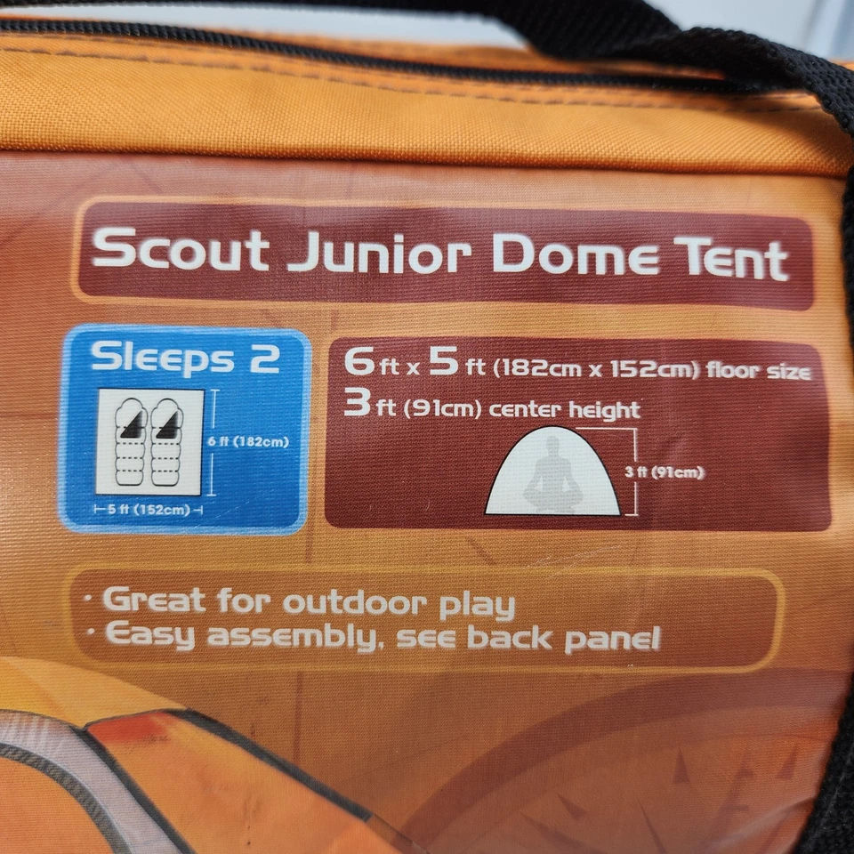 Tienda domo Ozark Trail Scout Junior duermen dos 6' x 5' x 3' estuche naranja con cremallera nueva Foto 2 de 4