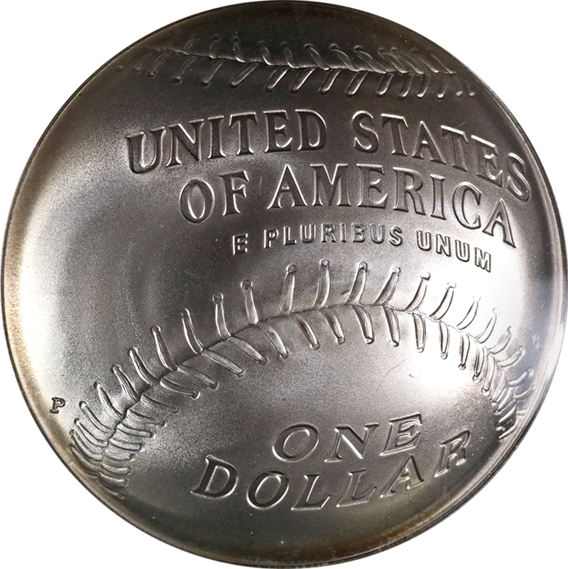 2014-P Baseball Hall of Fame Silver $1 Commemorative ANACS MS70 1st Day - Image 2 of 4