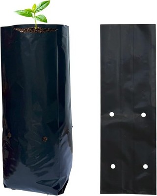 gardtree 100 Pcs Tall Plant Nursery Bags 3.9'' x 10'', Deep Root Plastic Plant Gro