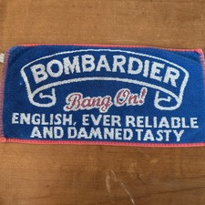 Bombardier Bang on! english premium bitter ale bar towel used 