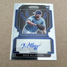 Panini 2022 Prizm Rookie Autographs RA-NA Nick Allgeyer Toronto Blue Jays
