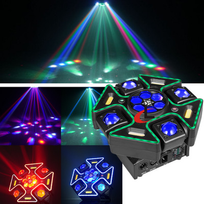4Arm LED Moving Head Light RGBW 4 in 1 Disco DJ Light DMX512 For Wedding Party