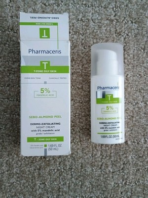 PHARMACERIS T-ZONE SEBO ALMOND PEEL DERMO-EXFOLIATING NIGHT CREME 5% MANDELIC AC