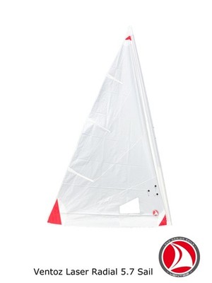 Ventoz Laser Radial Segel 5.7 m2 (ILCA 6) Komplett - Rote Patches