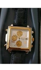 Mens Seiko SQ100 Alarm Chronograph Square Watch Ref 7T32-5A20 Excellent Vintage