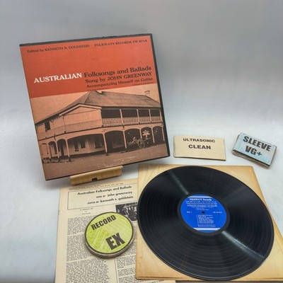 John Greenway - Australian Folksongs And Ballads EX/VG+ Ultrasonic Clean