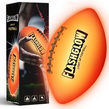 Light Up Football for Boys: Glow in The Dark - Toys Kids Size 6, Orange 