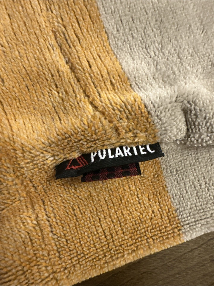 Cobertor Woolrich Vintage Anos 90 Zíper Lã Hudson Bay Listra Color Block Masculino P - Imagem 2 de 4