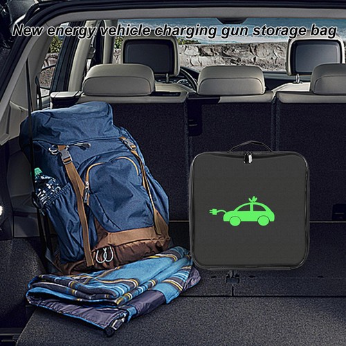 EV Cable Organizer Bag Waterproof Car Storage Bag Jumper Cable Bag Large boosted - Picture 2 of 12