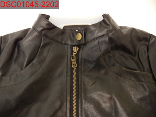 NWOT - Fading, Boys Black Fuax Leather Jacket, Size 12 US, 140 Japan - Picture 4 of 7
