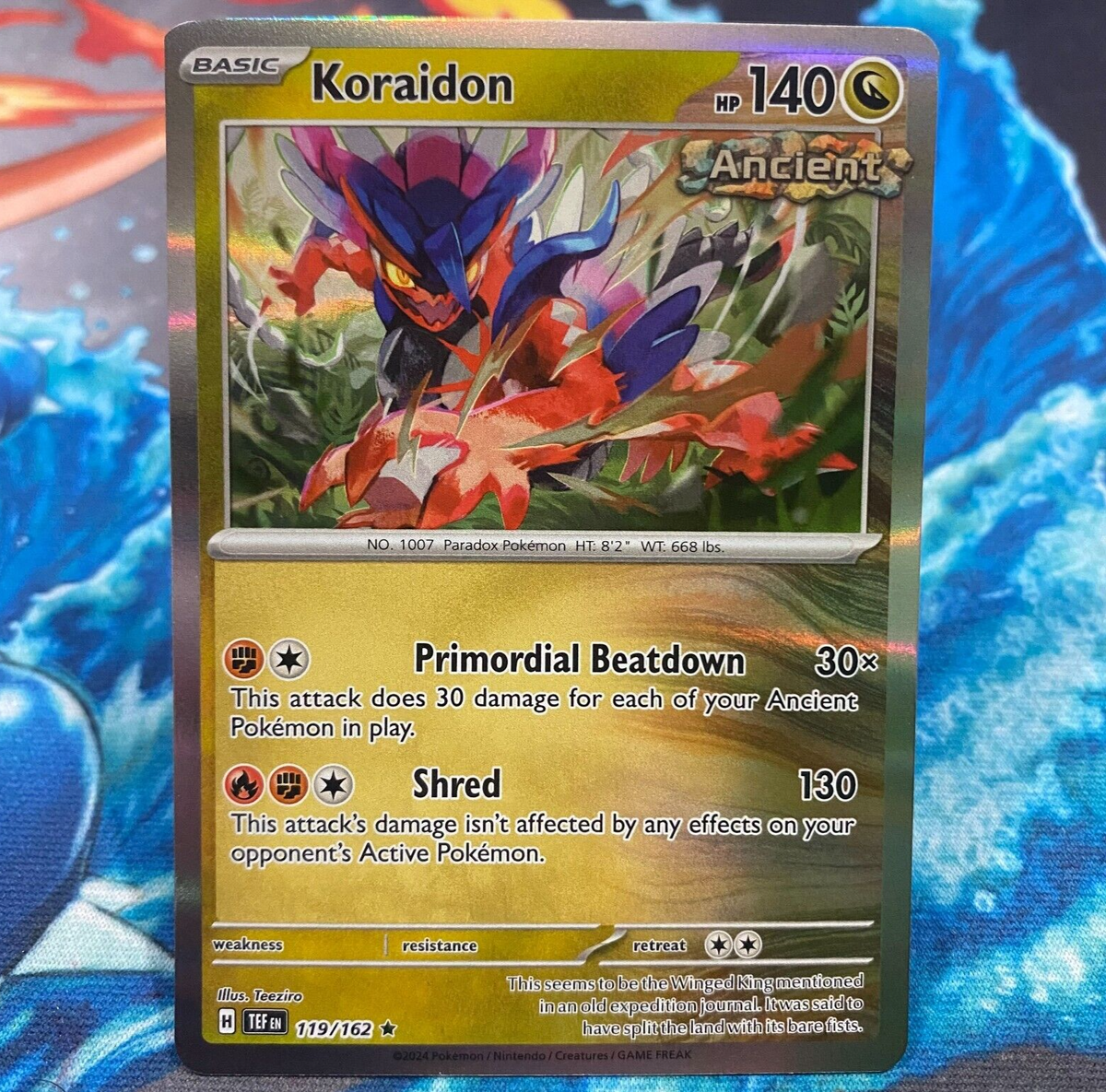 pokemon card 119 162 Koraidon Holo Rare Pokemon Card Temporal Forces 119/162 NM