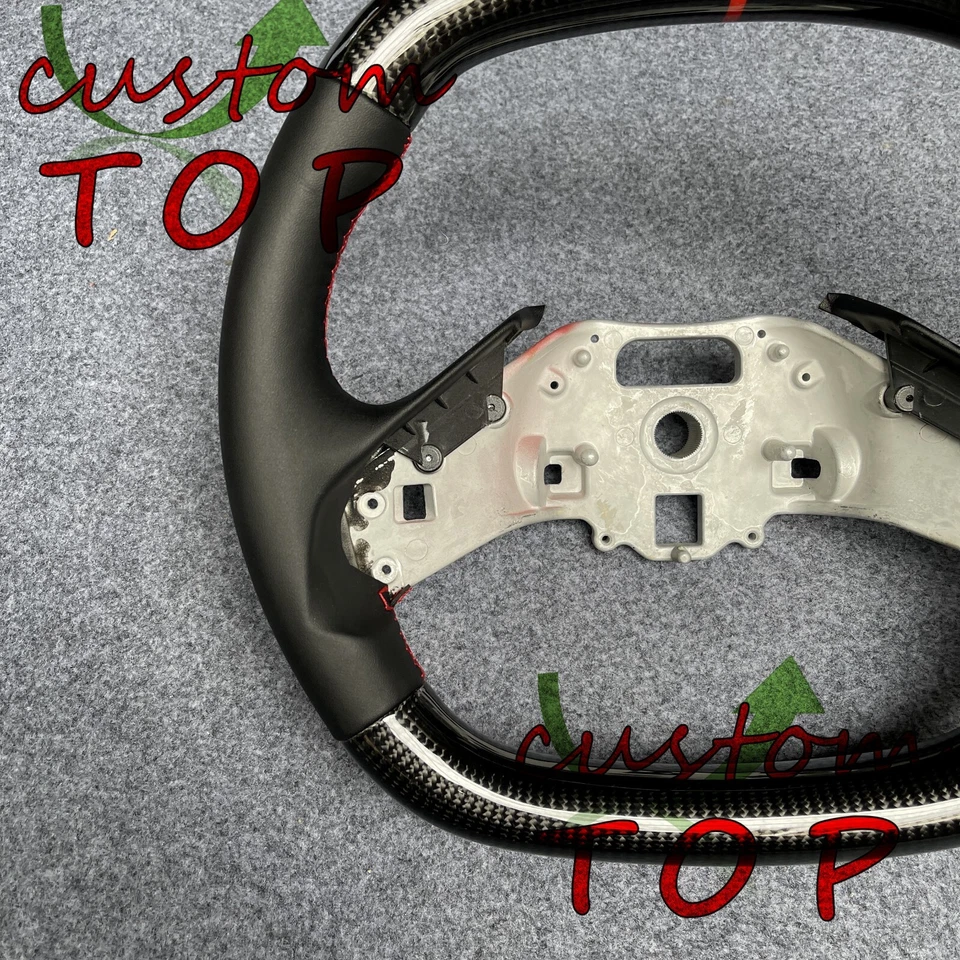 Fit For Chevrolet Corvette C8 2020- 2021 - 2025 Real Carbon Fiber Steering Wheel - Image 4 of 4