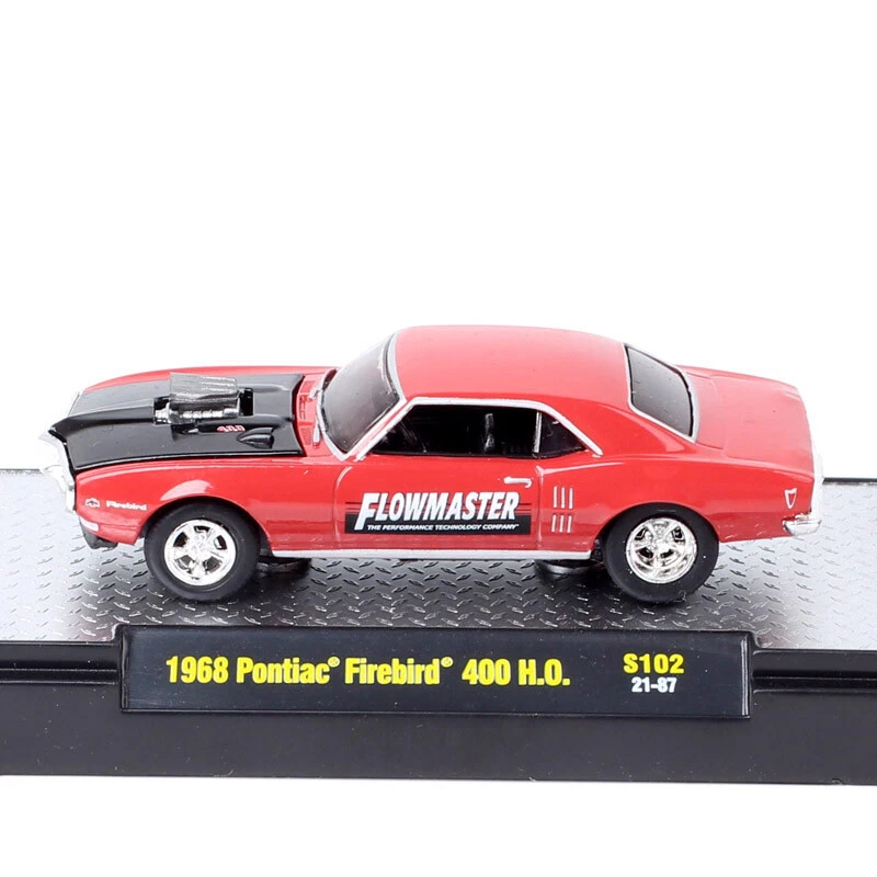 1/64 Scale 1968 Pontiac Firebird 400 HO S102 Flowmaster Car Diecast Model Toy - Image 3 of 4