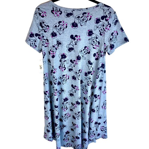 LuLaRoe Disney Carly Swing Dress Minnie Mouse Grey High Low Oversized - Picture 11 of 11