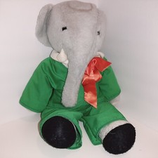 Babar The Elephant 19" Plush Vintage EDEN 1977 w/o Crown Stuffed Animal