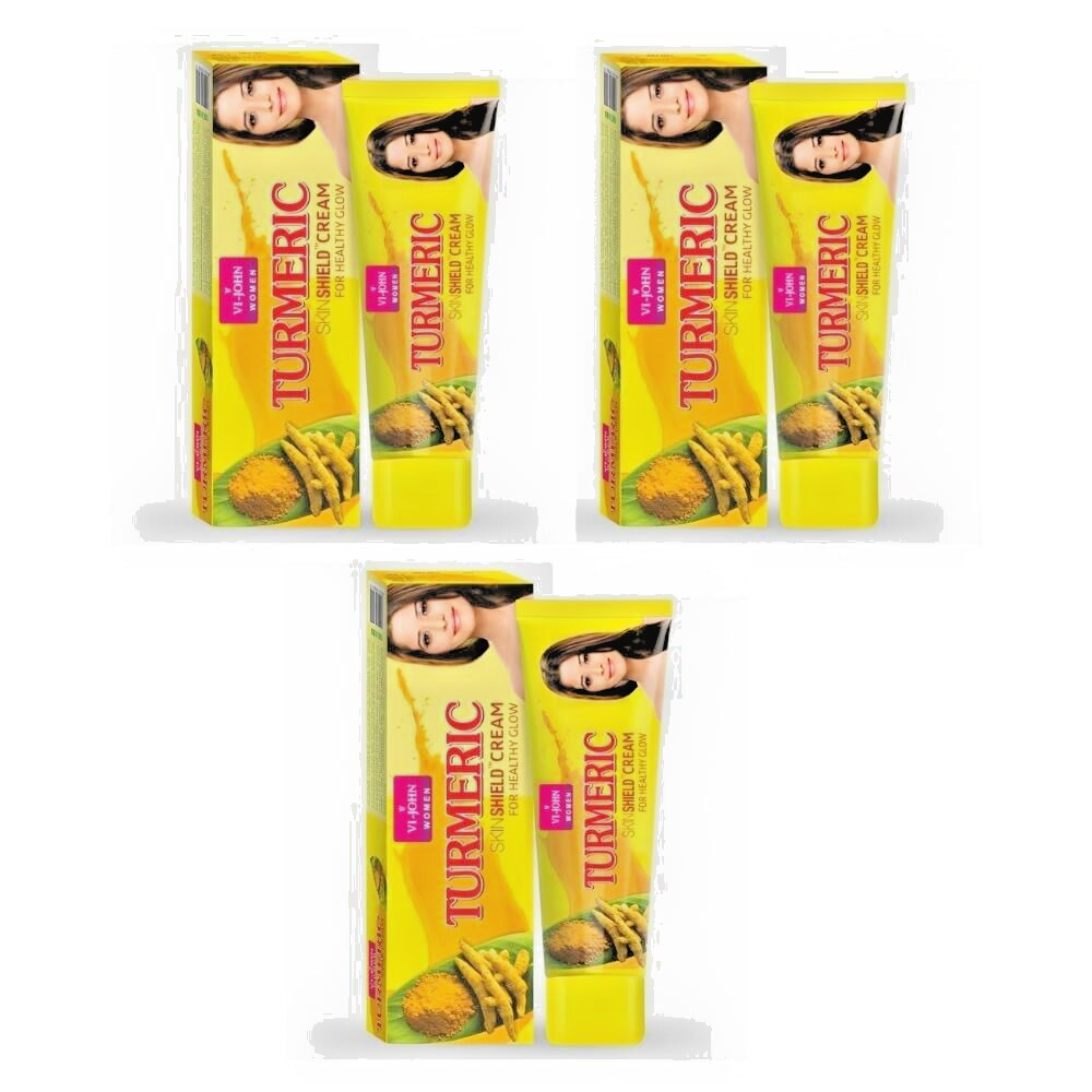 VI- John Mujer Cúrcuma Piel Escudo Crema Para Brillo Saludable (Pack De 3)