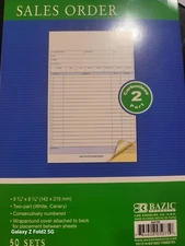 Bazic Products Carbonless 12 books 50sets pers book