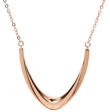 COLLANA DONNA CK,MODELLO SHADE,CATENA ACCIAIO E ORO ROSA,LUNGHEZZA 50Cm