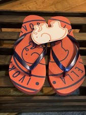 Ivory Ella Girls Red Flip Flops Sz 6 NEW