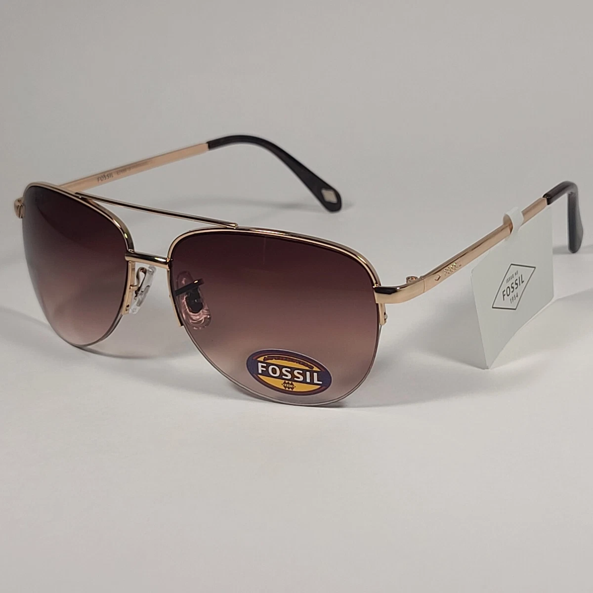 Aviator frame sunglasses in gold-toned metal