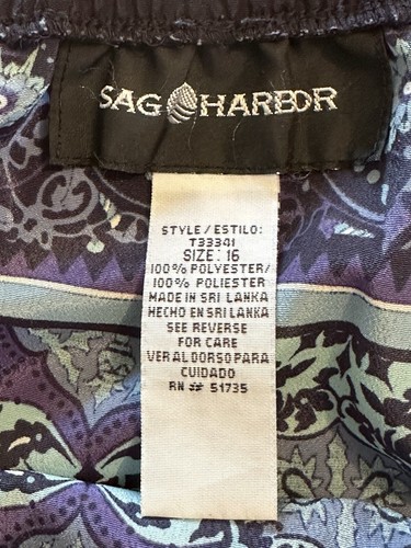 Sag Harbor Floral Midi Wrap Skirt Womens 16 Blue Business Socials - Picture 11 of 20
