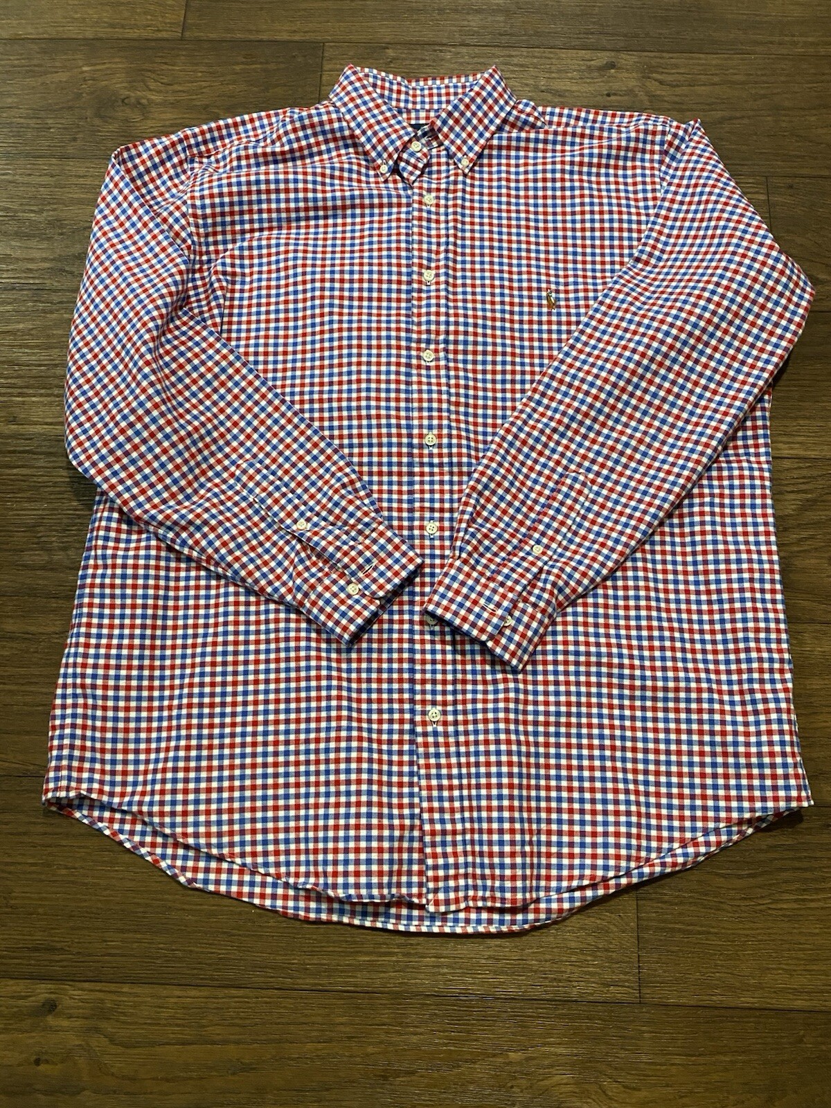 Ralph Lauren Button Down Long Sleeve Plaid Shirt XLT