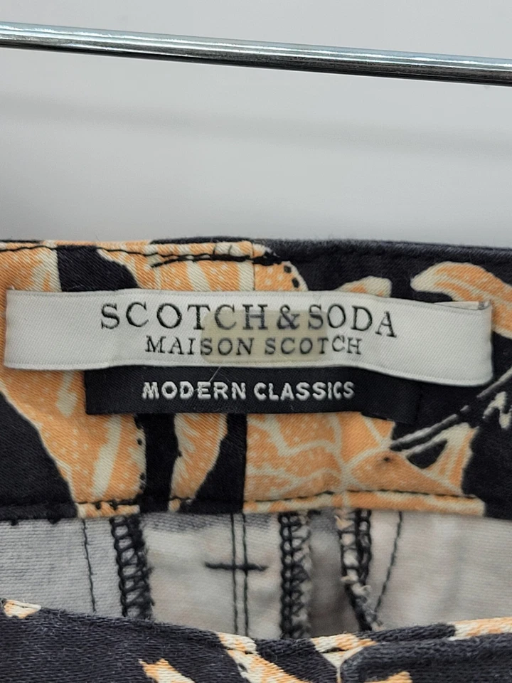 Scotch and Soda Maison Scoth Pants Womens XS Black Floral Modern Classic Artay - Image 3 of 4