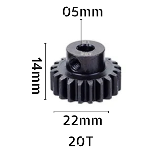 *NEW* Steel Mod 1 Pinion Gear 5mm Bore Fits Traxxas, Arrma, Losi, Redcat, Axial - Picture 12 of 43