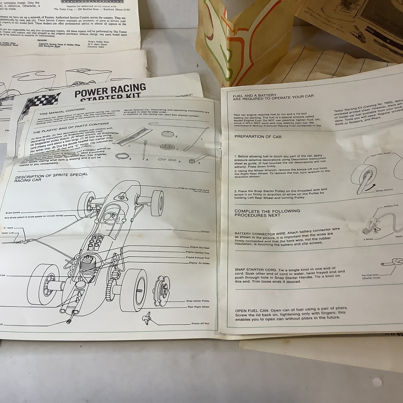 Vtg TESTORS 12" Indy 500 Gas Powered TETHER Race Car 22 COX .049