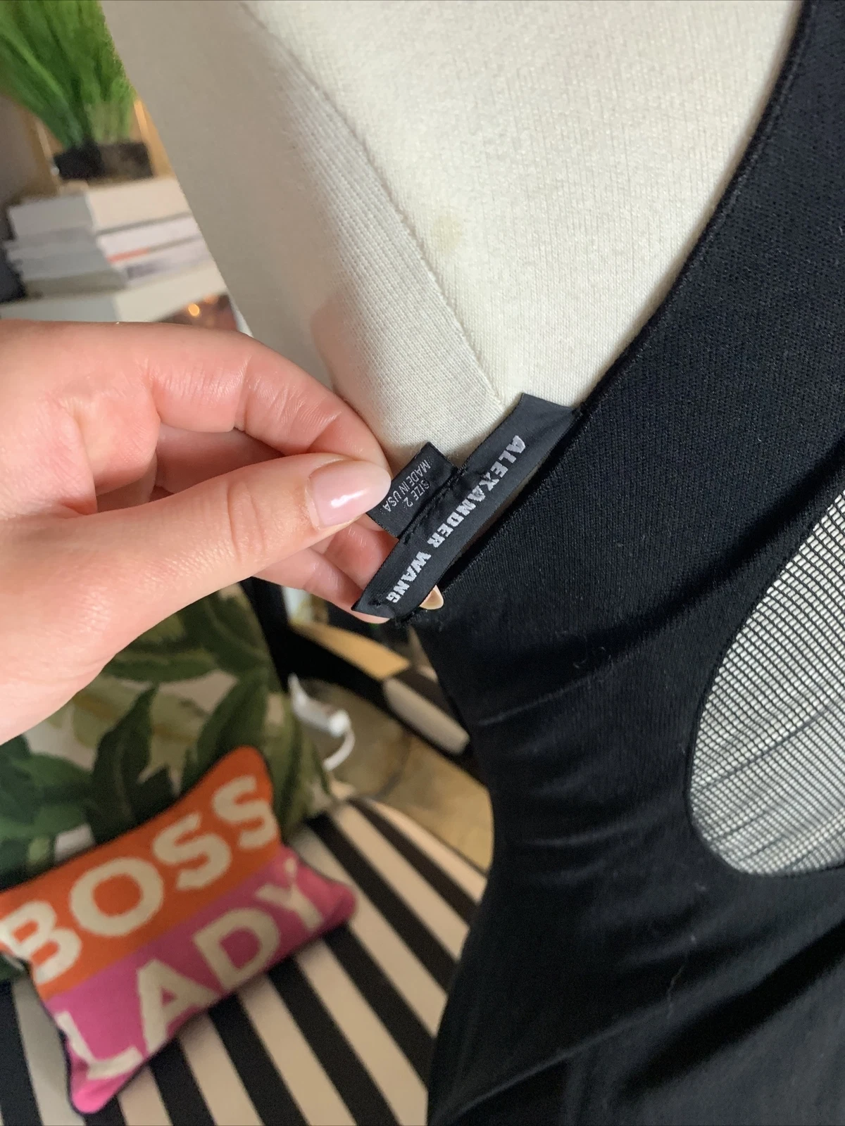 Abito Bodycon Alexander Wang Pre Autunno 2009 Maglia Celebrità Kardashian 2 Nero