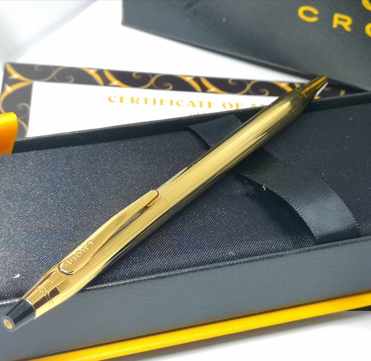 ペン24金 24k Gold Plated Shiny Cross Century Classic Ball Point Writing Pen