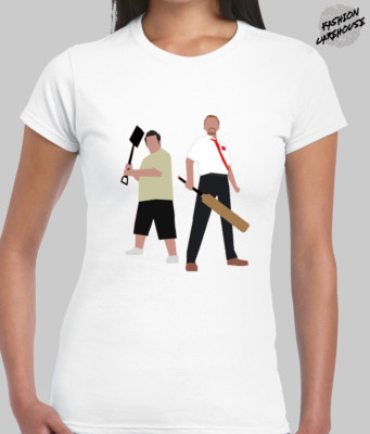 Shaun of the Dead Ladies T Shirt Retro Zombie Classic Movie Funny Joke Top Gift