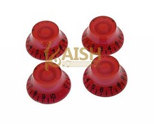 4x Red LP Guitar Speed Knobs Top Hat Bell Knobs Fits Les Paul Guitar