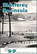Monterey Peninsula 1960 California Vintage Poster Print Art Retro Train Art