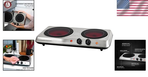 Effortless Cooking Anywhere with 1700W Infrared Double Burner - Ideal for Travel - 第 2/10 張圖片