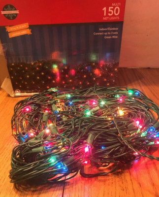 Multi 150 NET Lights 24sq.ft. Indoor/Outdoor Green Wire-Brand New-SHIPS ...