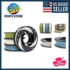 4 Pack PLA 3D Printer Filament 1.75mm - Marble, Glitter, Glow & Change Colors