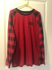 XL Men's North Pole Trading Co Sleepwear - Red plaid "Very Merry" Christmas