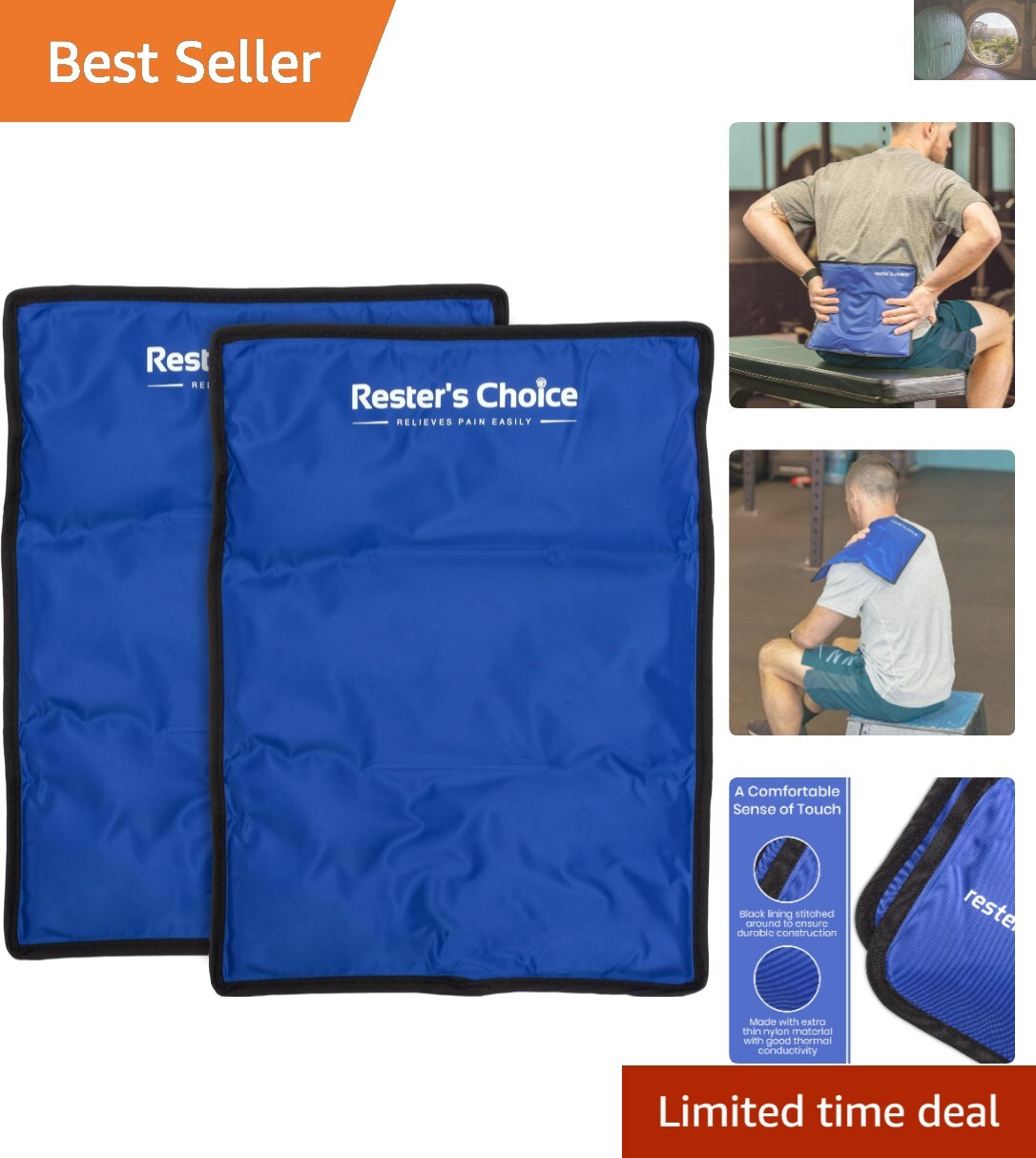 2-Pack 11x14.5 Flexible Ice Packs for Hot & Cold Therapy Relief