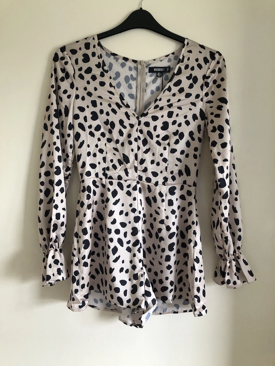Missguided leopard print playsuit cheap