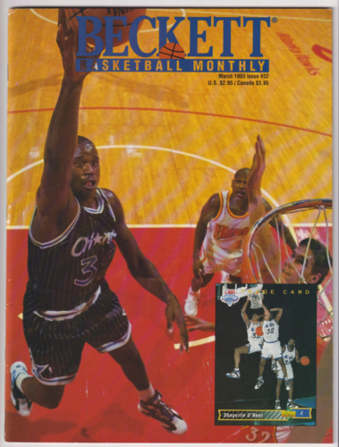 Baloncesto Beckett mensual marzo 1993 #32 Shaquille O'Neal/Alonzo magia de luto - Imagen 1 de 2