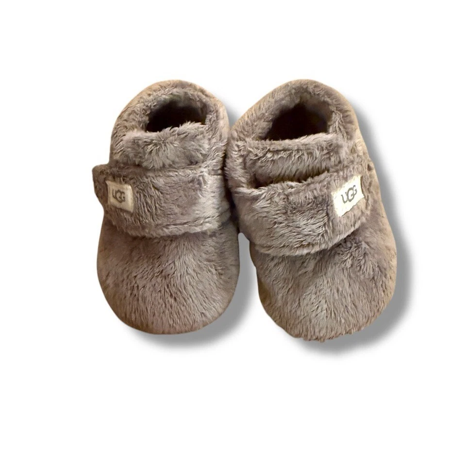 UGG Bixbee Bootie Baby младенца пушистый текстиль верхний крюк и петля застежки размер 02/03 - Изображение 2 из 4