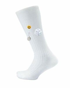 Thorlos Junior's Express Yourself Volleyball Over The Calf Socks White, M